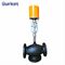Tipo de tres vías válvula del reborde de control eléctrica para el agua del calor de la transferencia del aceite del calor proveedor